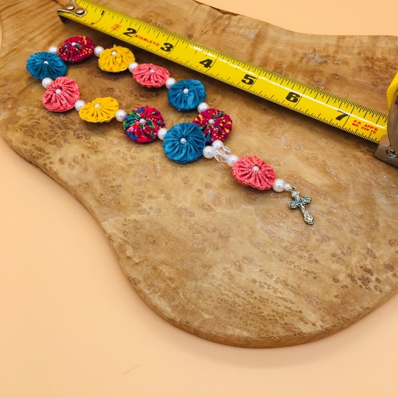 Handmade fabric Rosary - Picture 4 of 5